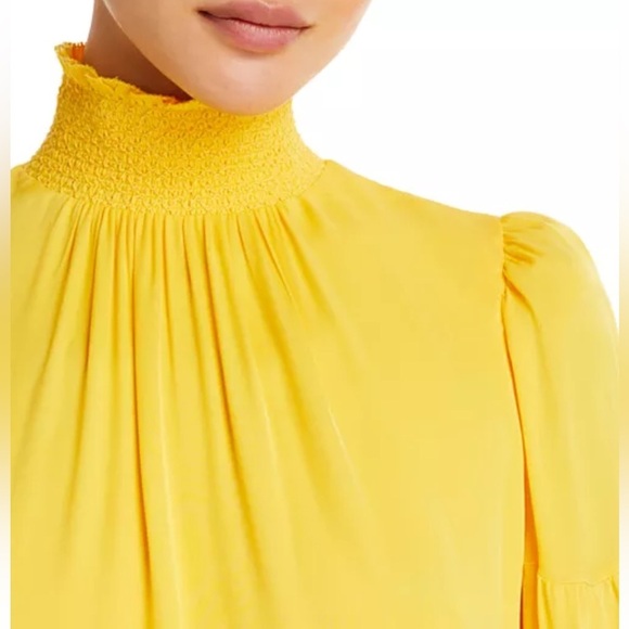 Alice and Olivia Karena Mini Babydoll Dress Golden Rod Sz 8 NWOT Party Yellow - Picture 4 of 15